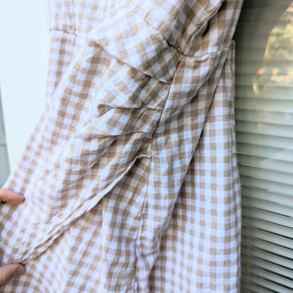 Abercrombie Plaid Scoop Neck Wrap Mini Dress, size M - Picture 4 of 7